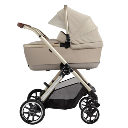 Silver Cross Reef 2 Stroller + Folding Bassinet Bundle - Stone