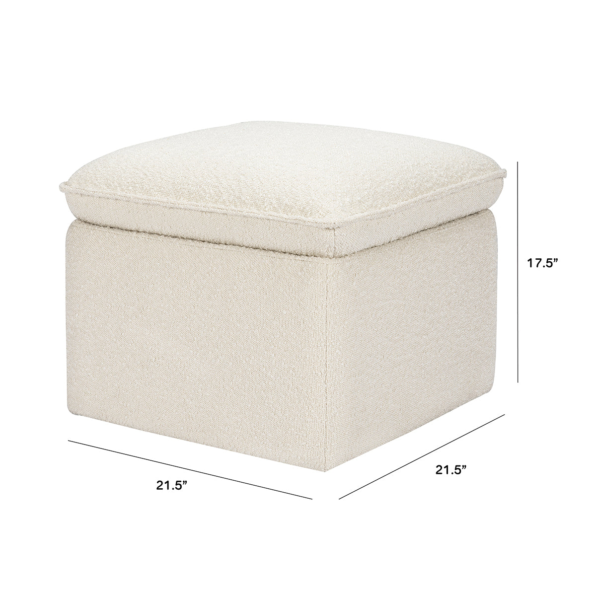 Babyletto Cali Storage Ottoman - Ivory Boucle