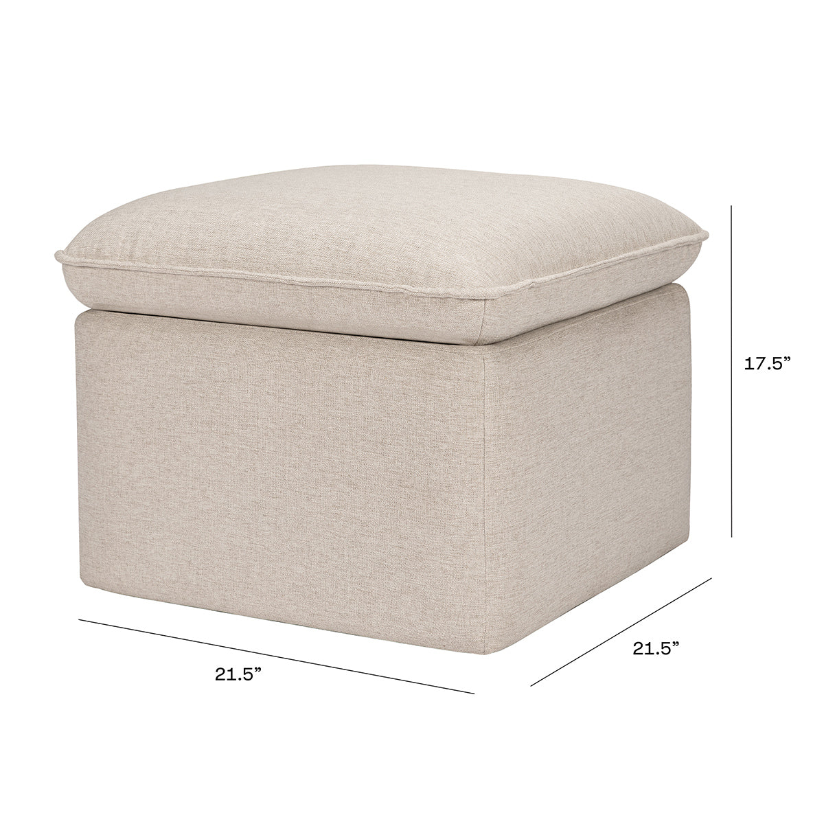 Babyletto Cali Storage Ottoman - Performance Beach Eco-Weave