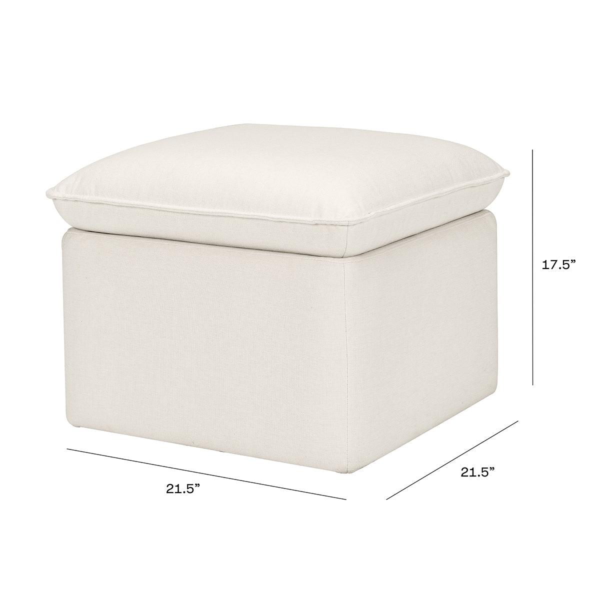 Babyletto Cali Storage Ottoman - Performance Cream Eco-Weave