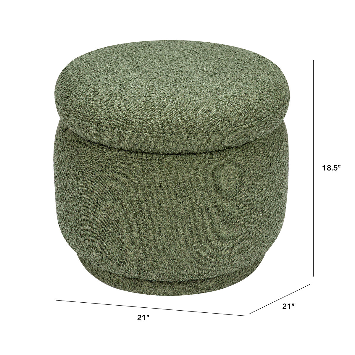 Babyletto Enoki Storage Ottoman - Olive Boucle