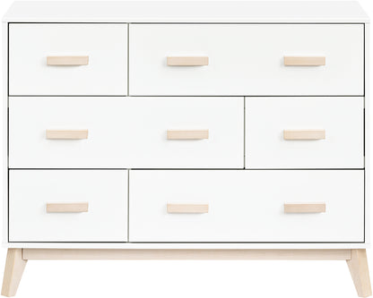 Babyletto Scoot 6-Drawer Dresser - White / Washed Natural