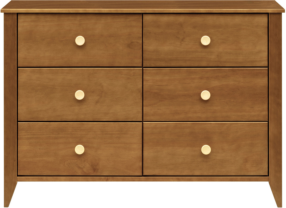 Babyletto Sprout 6-Drawer Double Dresser - Chestnut / Natural