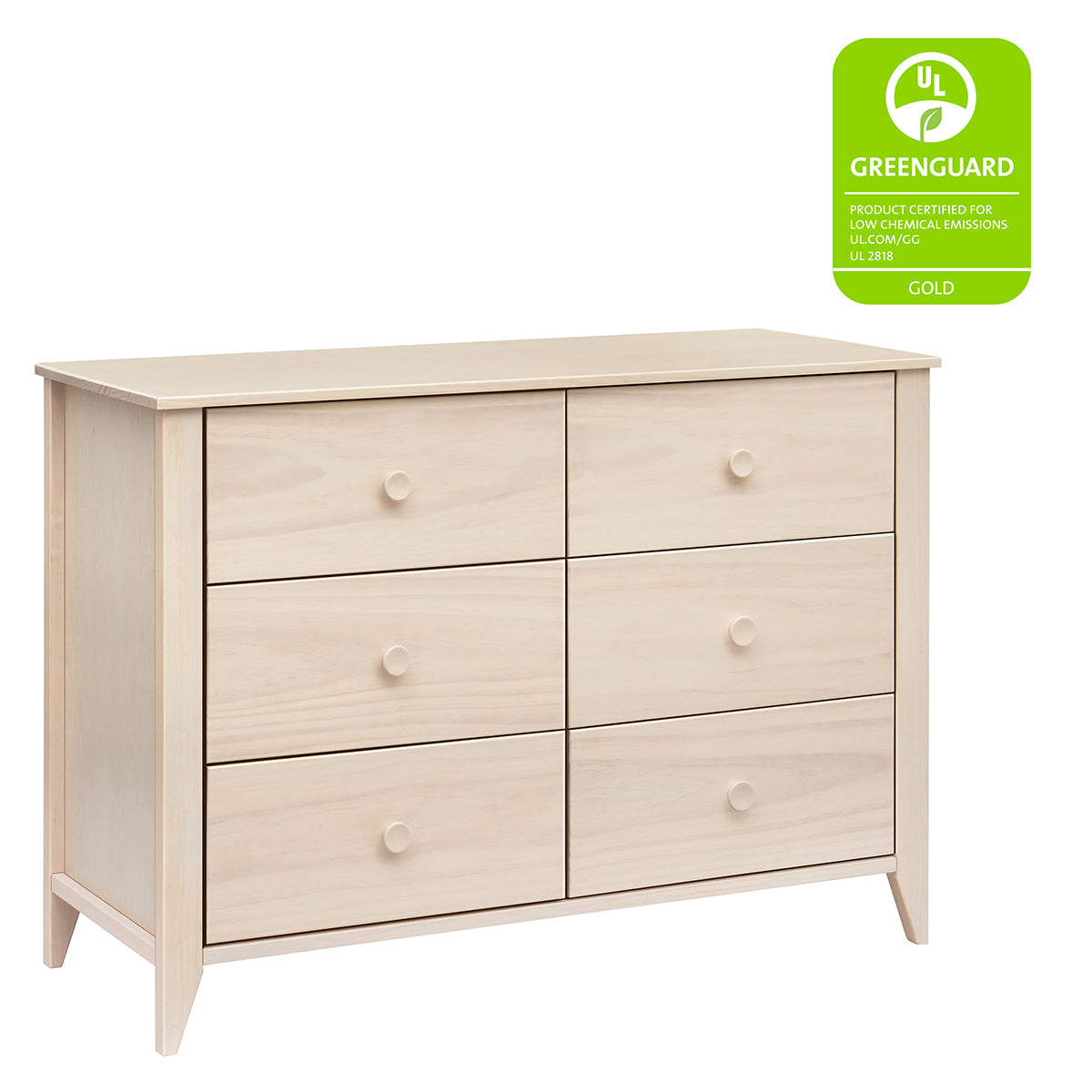 Babyletto Sprout 6-Drawer Double Dresser - Washed Natural