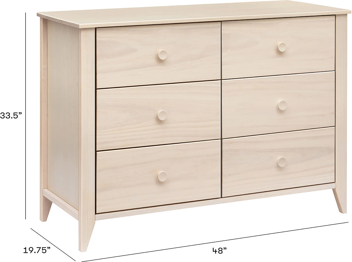 Babyletto Sprout 6-Drawer Double Dresser - Washed Natural