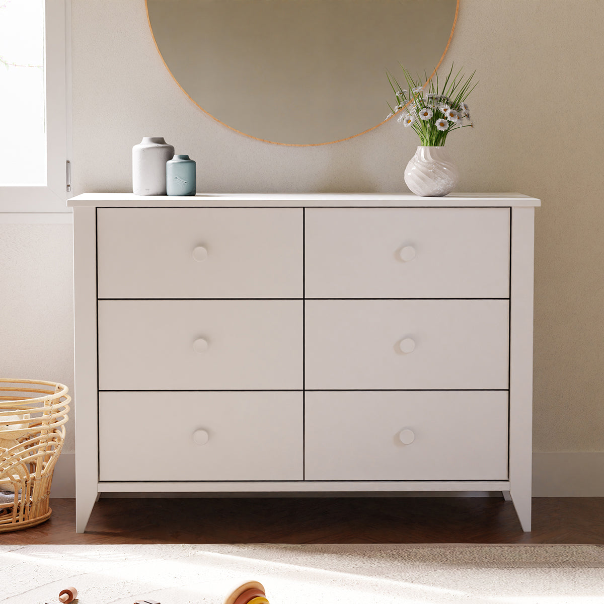 Babyletto Sprout 6-Drawer Double Dresser - White