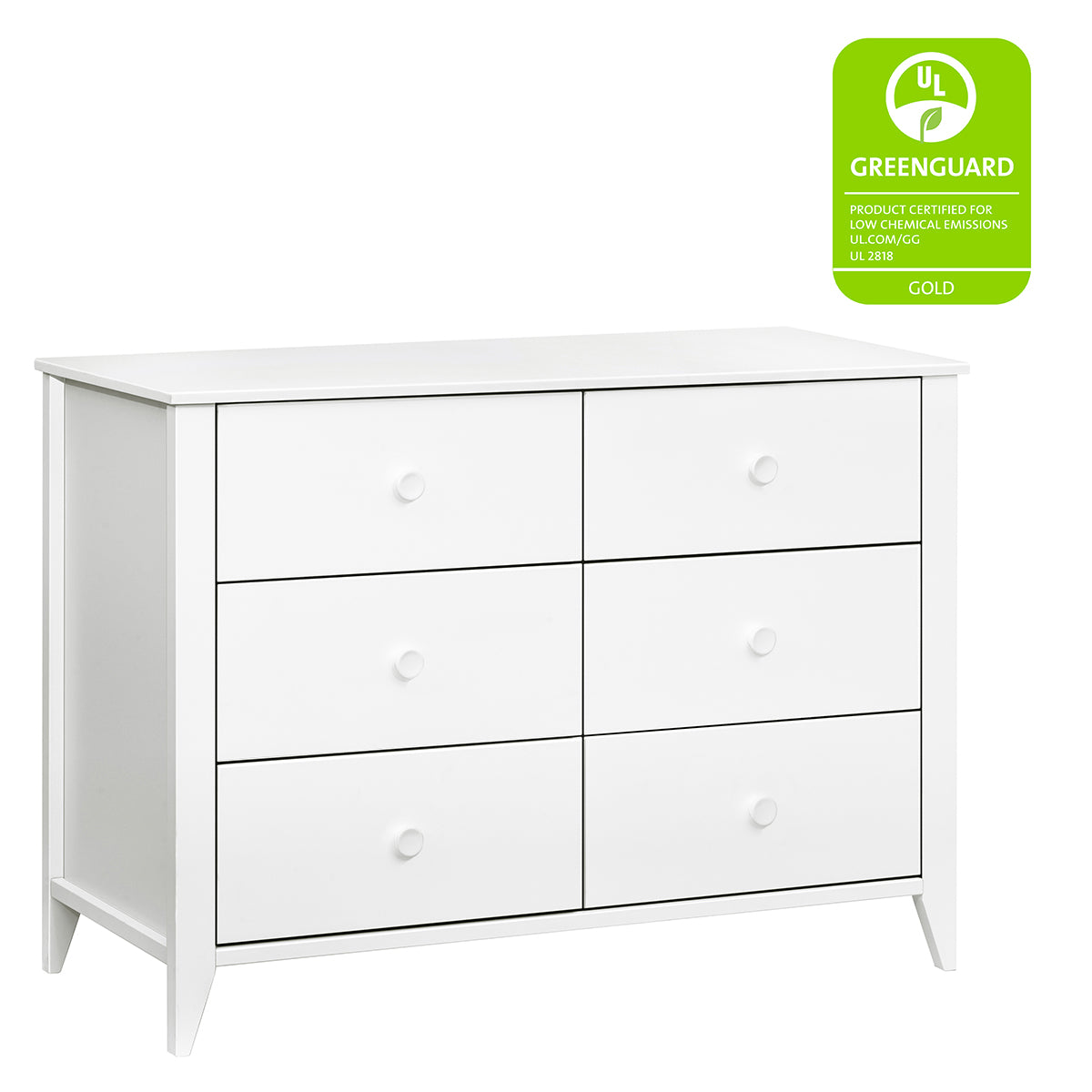 Babyletto Sprout 6-Drawer Double Dresser - White