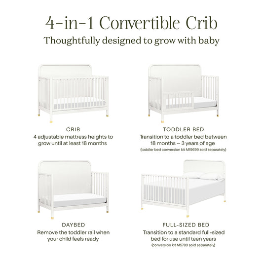 Namesake Brimsley Tambour 4-in-1 Convertible Crib - Warm White