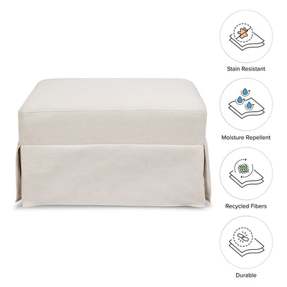 Namesake Crawford Gliding Ottoman - Performance Cream Eco-Weave