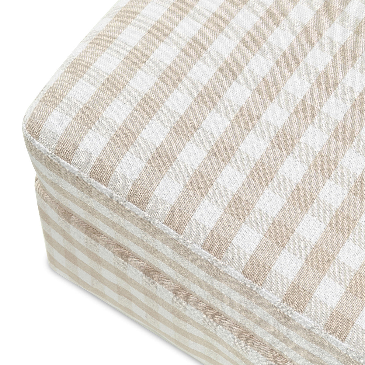 Namesake Crawford Gliding Ottoman - Tan Gingham