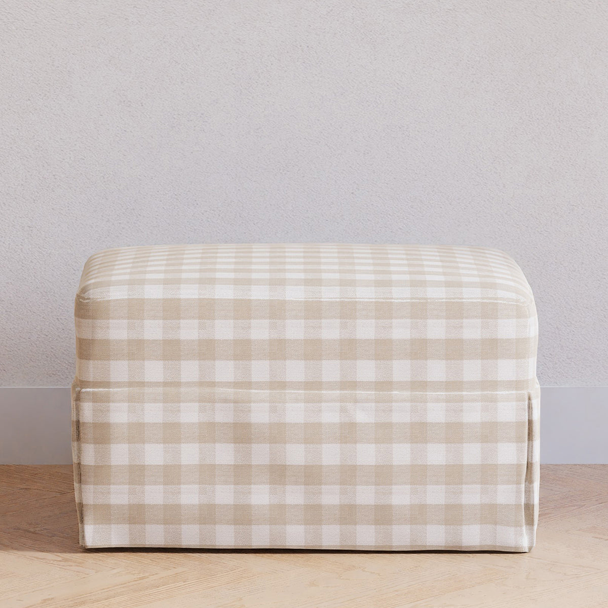 Namesake Crawford Gliding Ottoman - Tan Gingham