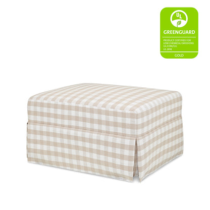 Namesake Crawford Gliding Ottoman - Tan Gingham