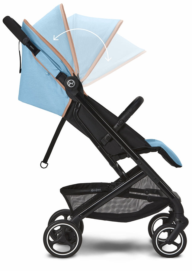 Cybex Beezy 2 + Aton G SensorSafe Travel System Bundle - Beach Blue / Moon Black