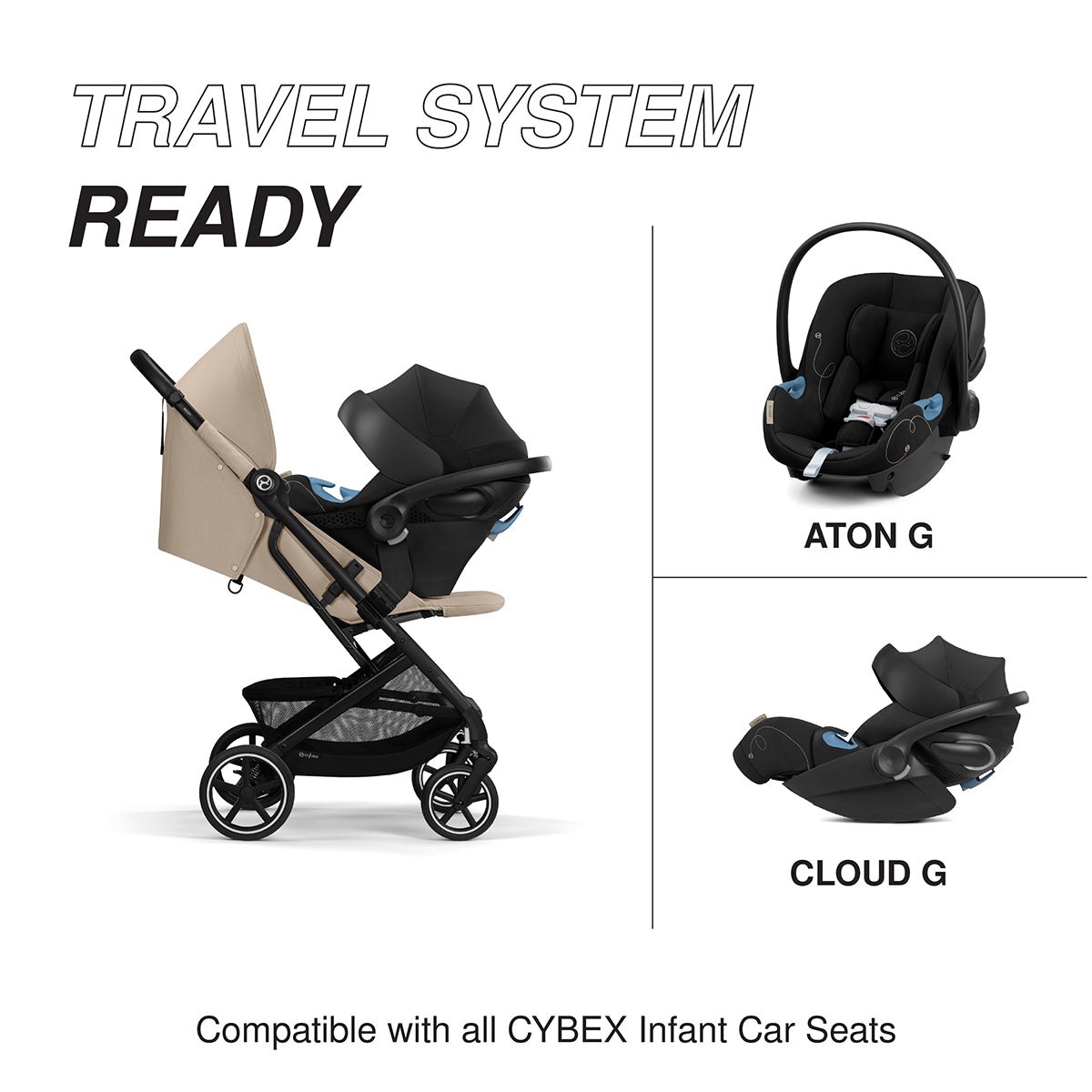 Cybex Beezy 2 Compact Stroller - Almond Beige