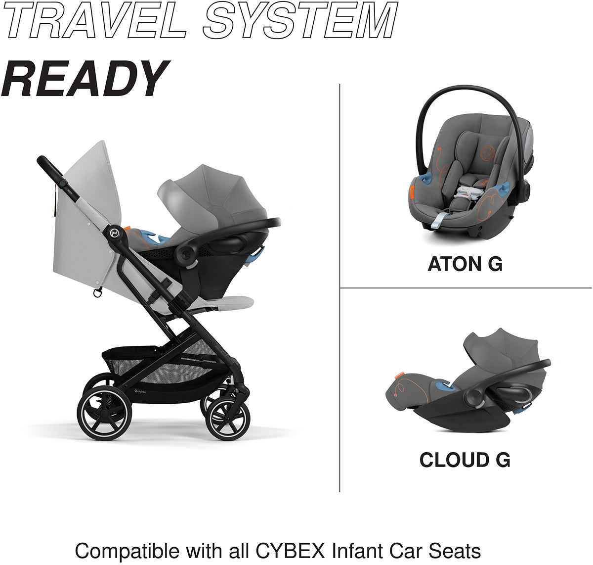 Cybex Beezy 2 Compact Stroller - Fog Grey