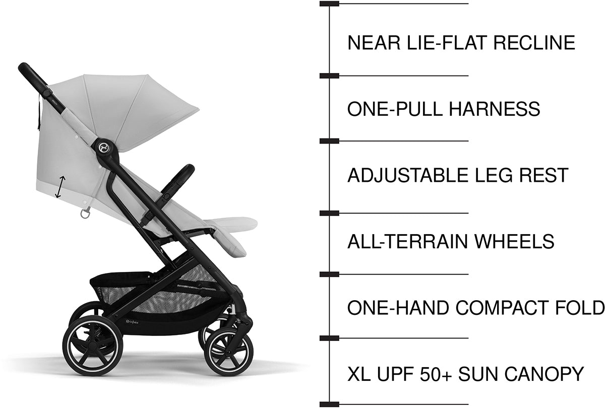 Cybex Beezy 2 Compact Stroller - Fog Grey