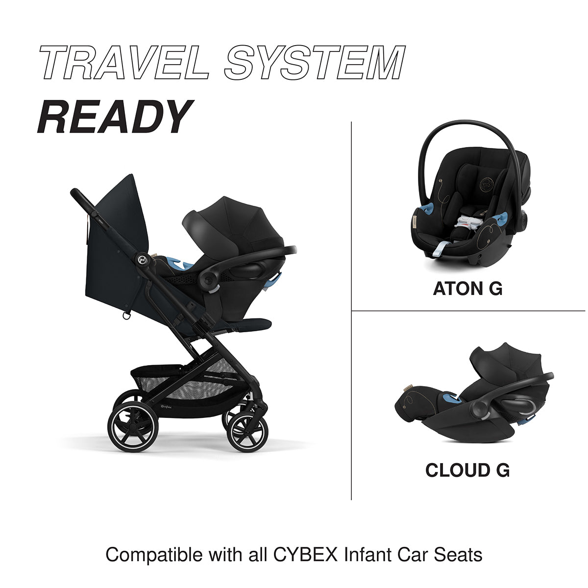 Cybex Beezy 2 Compact Stroller - Magic Black