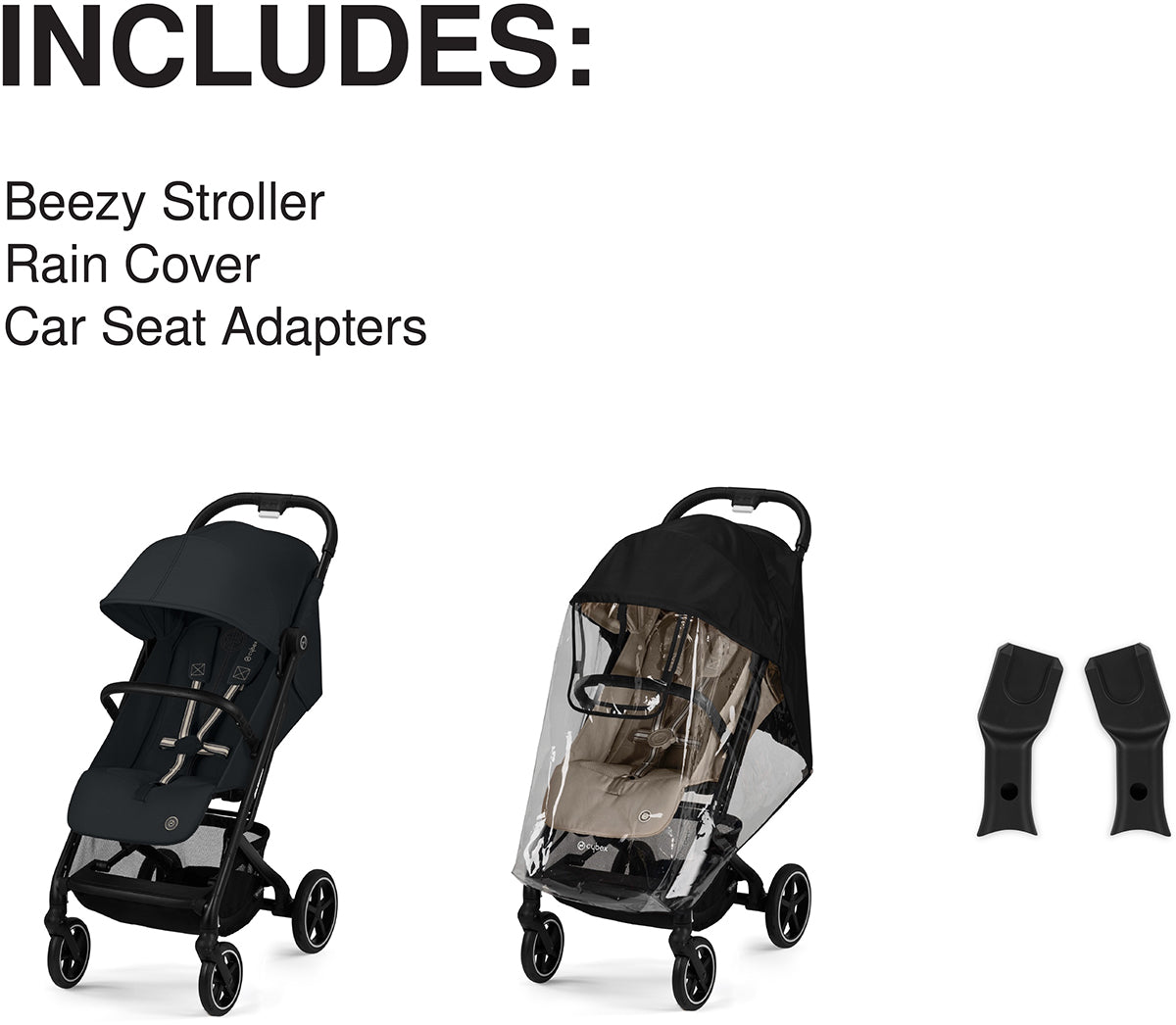 Cybex Beezy 2 Compact Stroller - Magic Black