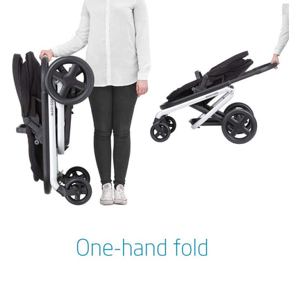 Maxi-Cosi Lila Double Stroller + Mico XP Max Travel System Bundle - Frequency Black / Nomad Black / Essential Black