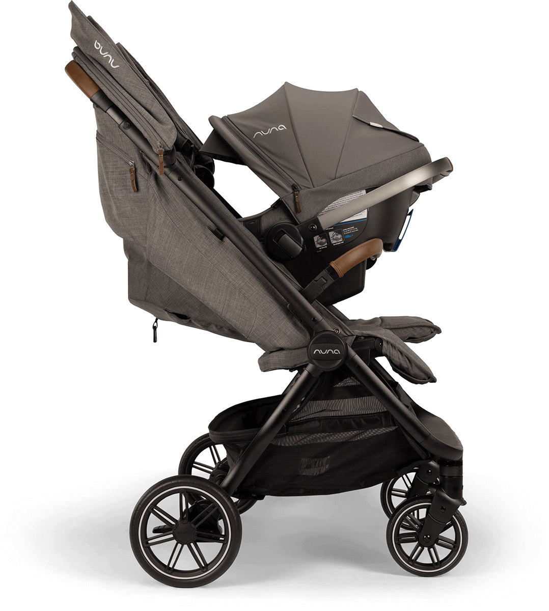 Nuna TRVL dubl + PIPA Aire RX Travel System Bundle - Granite / Granite