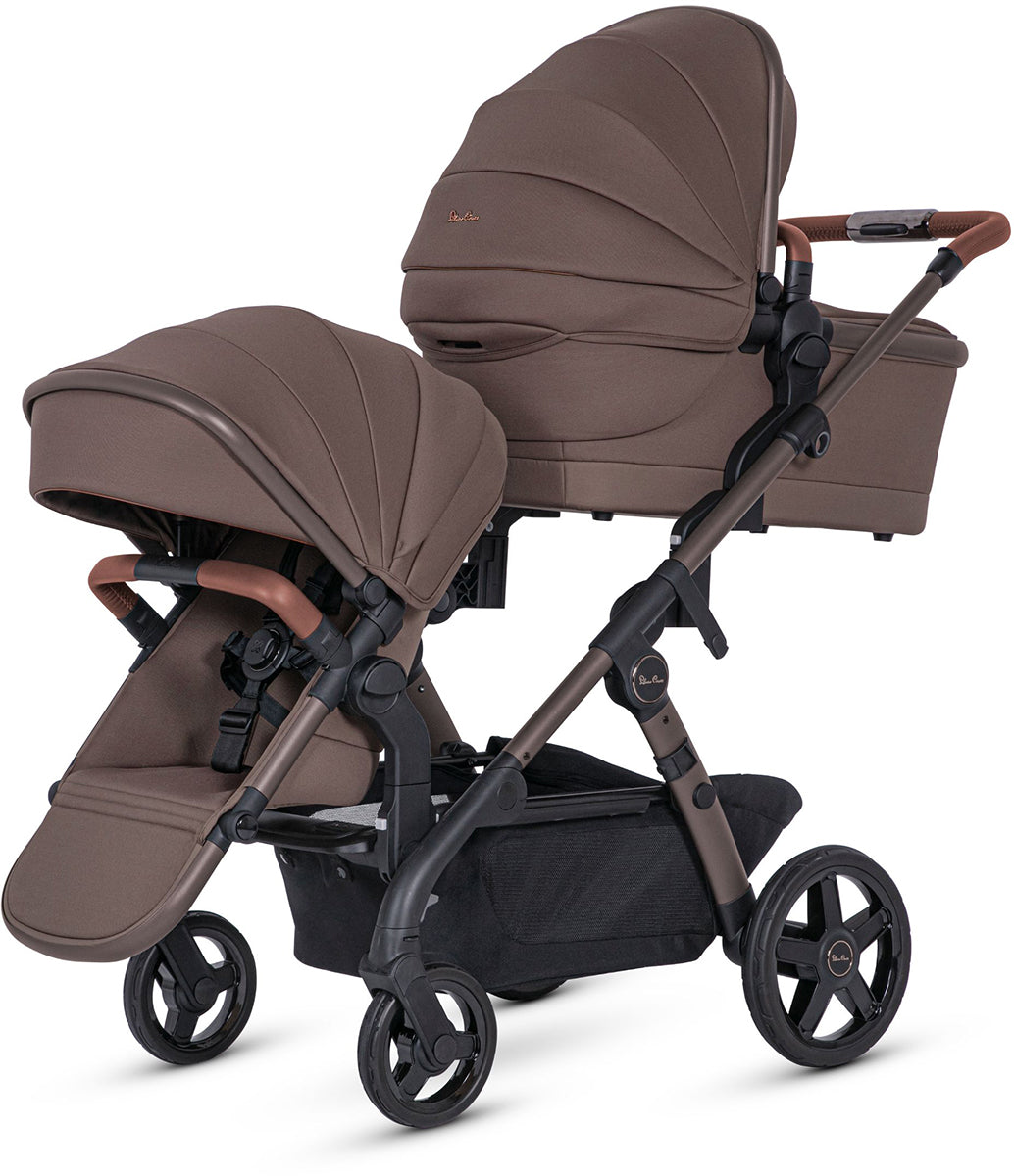 Silver Cross Wave 3 Complete Single-to-Double Stroller - Caramel