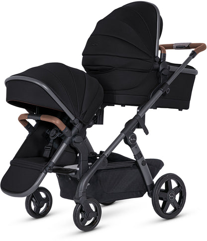 Silver Cross Wave 3 Complete Single-to-Double Stroller - Licorice