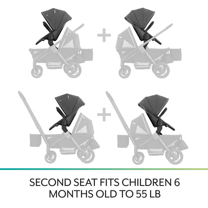 Evenflo Pivot Xplore Stroller Wagon Second Seat - Windsor Gray