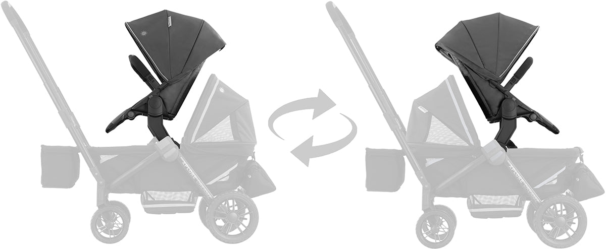 Evenflo Pivot Xplore Stroller Wagon Second Seat - Windsor Gray