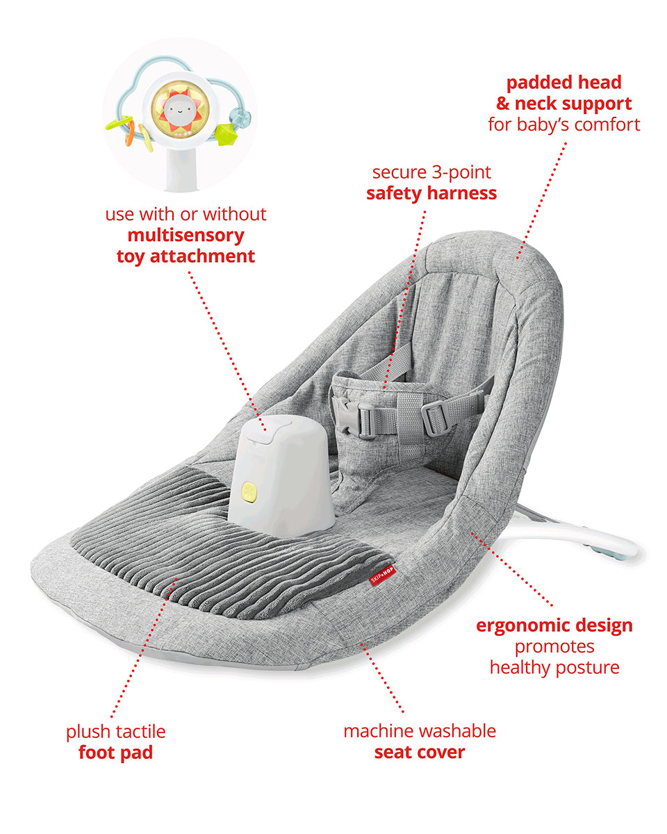 Skip Hop Silver Lining Cloud Upright Activity Floor Seat - Grey