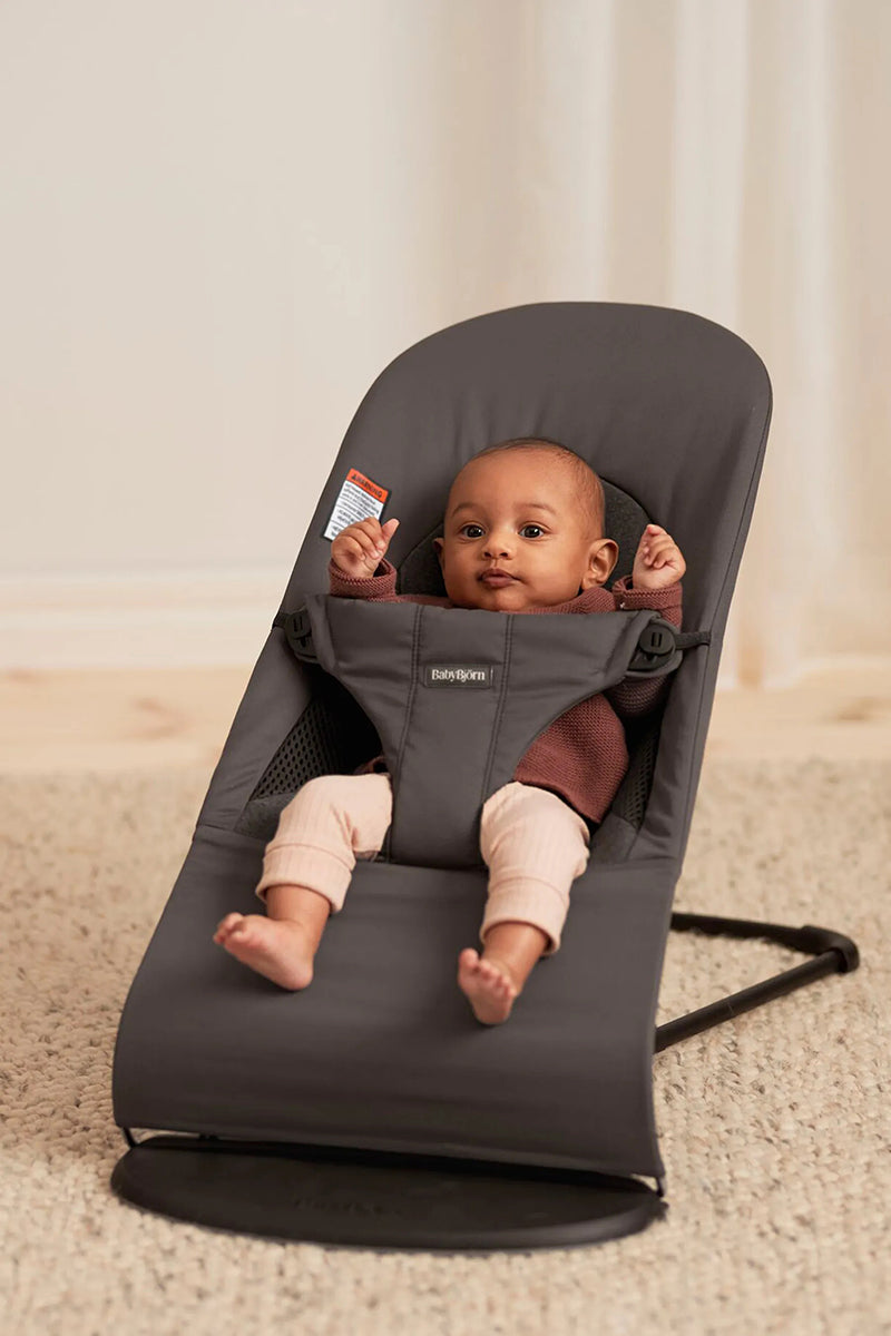 BabyBjorn Bouncer Balance Soft, Dark Gray Frame, Tri-Fabric Dark Gray