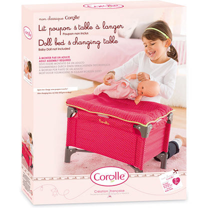 Corolle Mon Classique Doll Bed & Change Table Toy