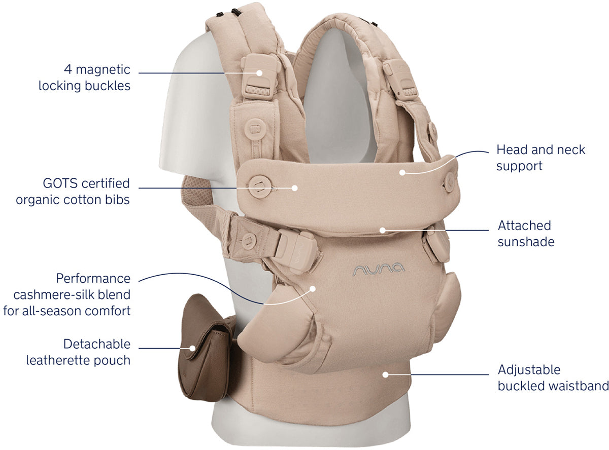 Nuna CUDL Luxe 4 in 1 Baby Carrier - Pearl