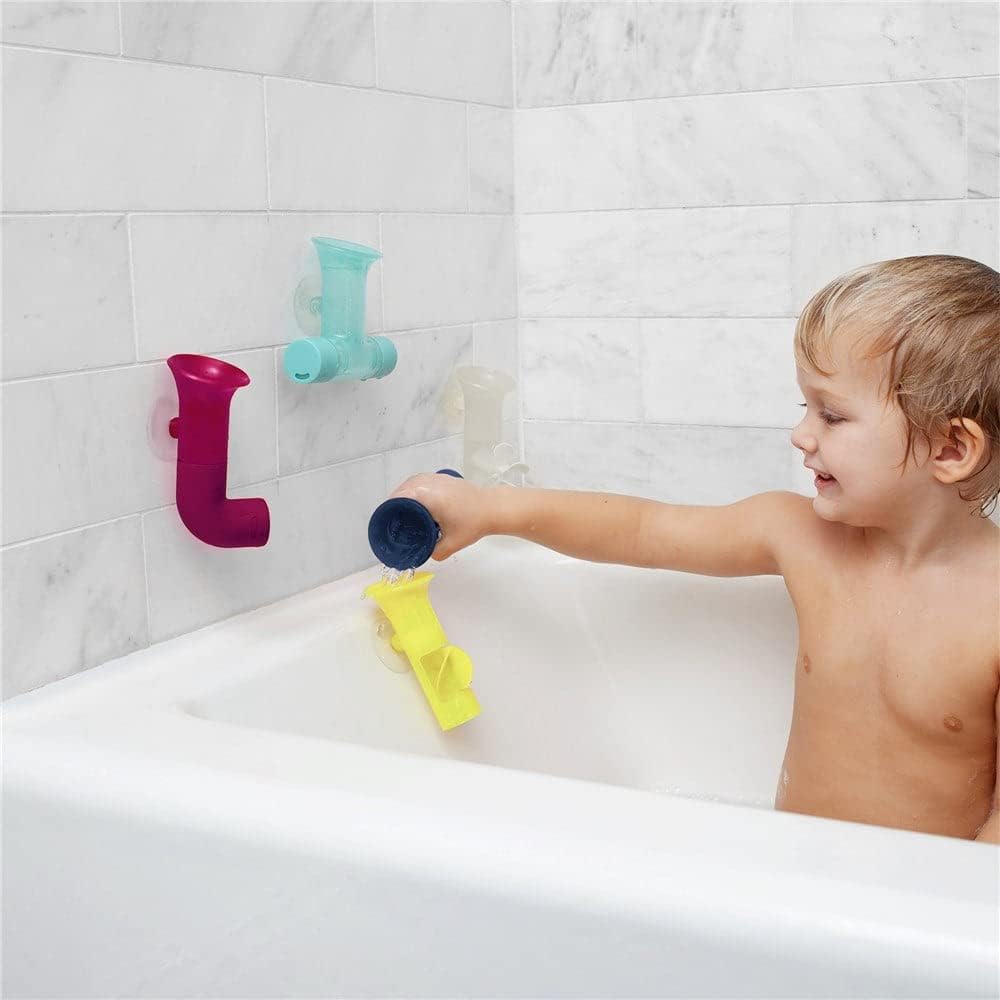 Boon PIPES Building Bath Toy Set - Plum / Multi