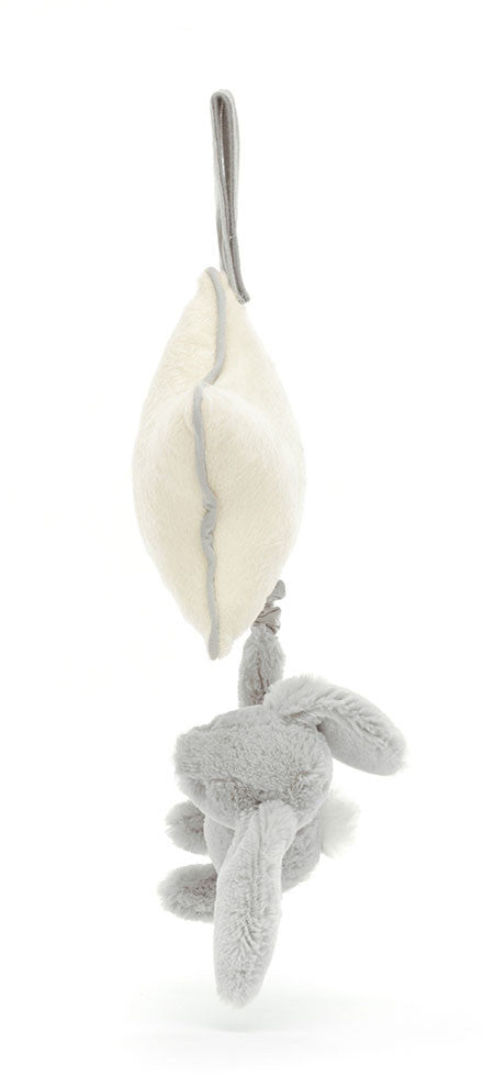 Jellycat Bashful Grey Bunny Musical Pull