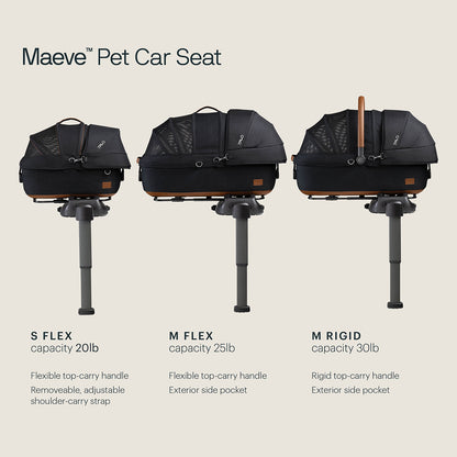 Tavo Pets Maeve Pet Car Seat, Medium Rigid - Sable