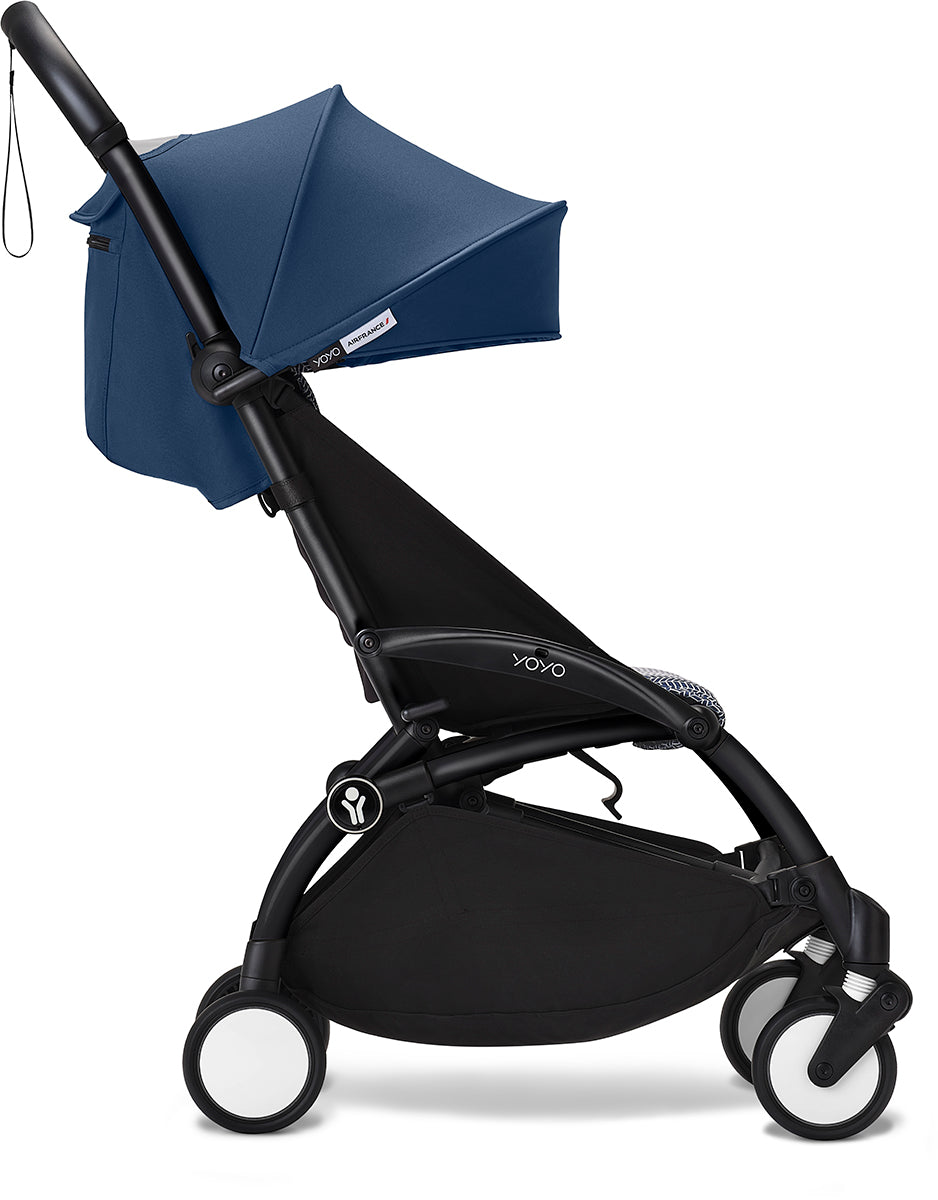 Stokke YOYO3 Ultra Compact 6+ Stroller (One Box) - Black / Air France Blue