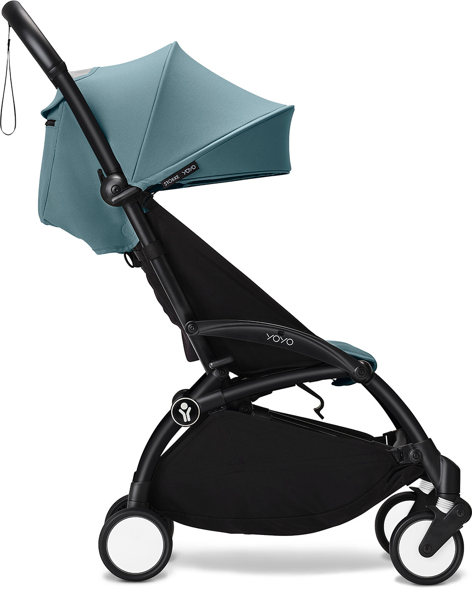 Stokke YOYO3 Ultra Compact 6+ Stroller (One Box) - Black / Aqua