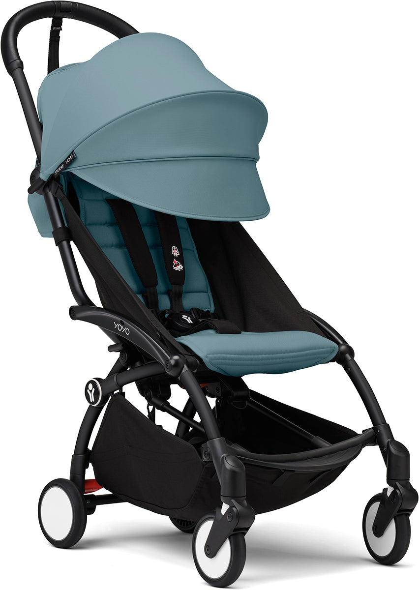 Stokke YOYO3 Ultra Compact 6+ Stroller (One Box) - Black / Aqua