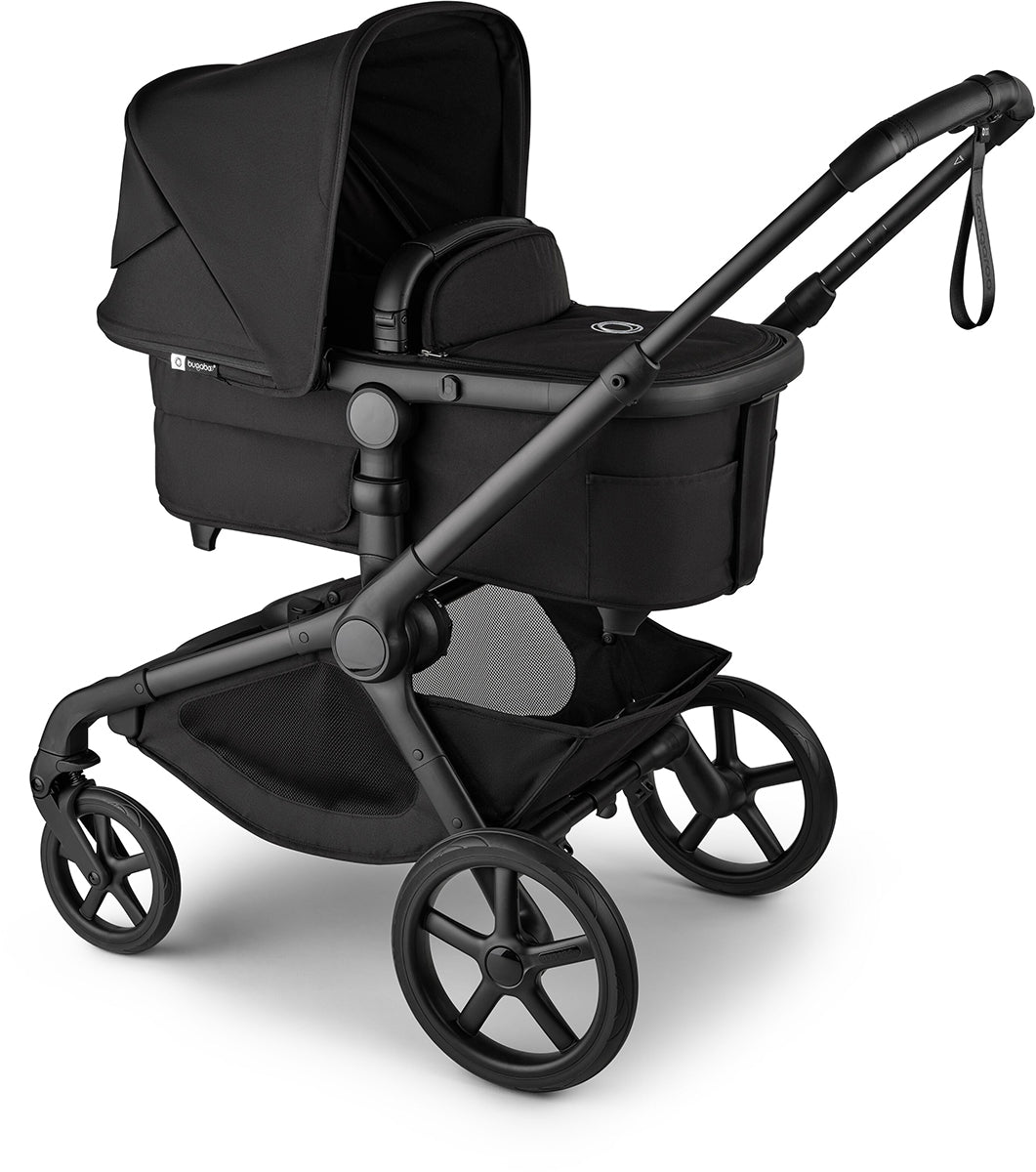 Bugaboo Kangaroo All-Position Newborn Double Stroller Bundle - Black / Dark Cherry / Dark Cherry