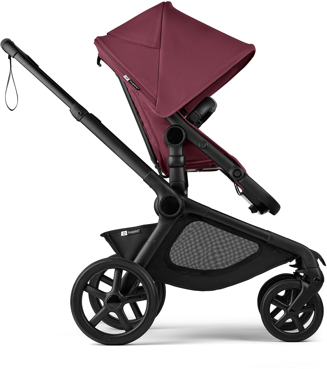 Bugaboo Kangaroo Complete Single-to-Double Stroller - Black / Dark Cherry / Dark Cherry