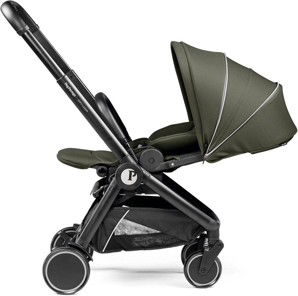 Peg Perego City Loop Stroller Bundle - Black / Metal