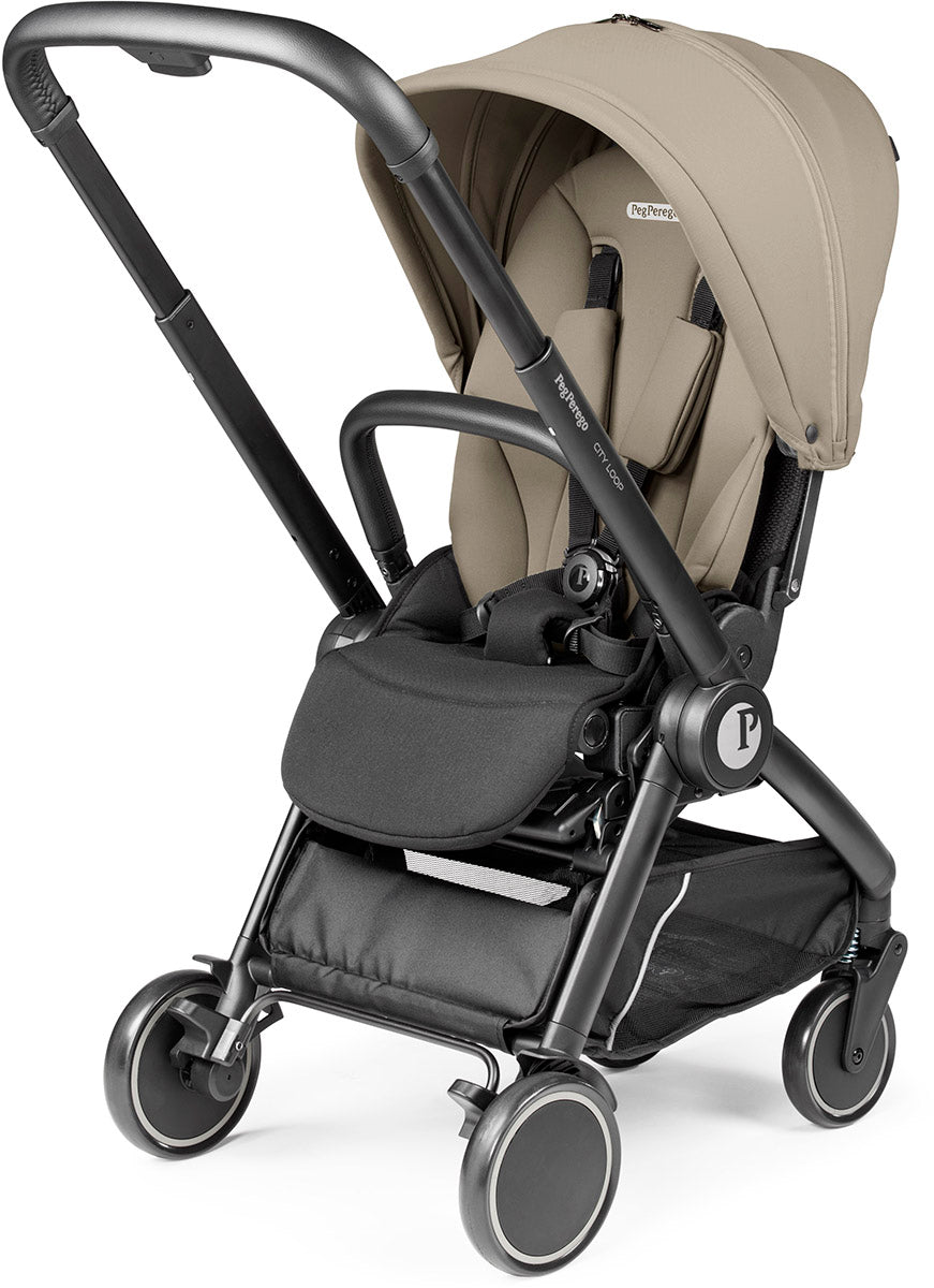 Peg Perego City Loop Stroller Bundle - Black / Vanilla Blend