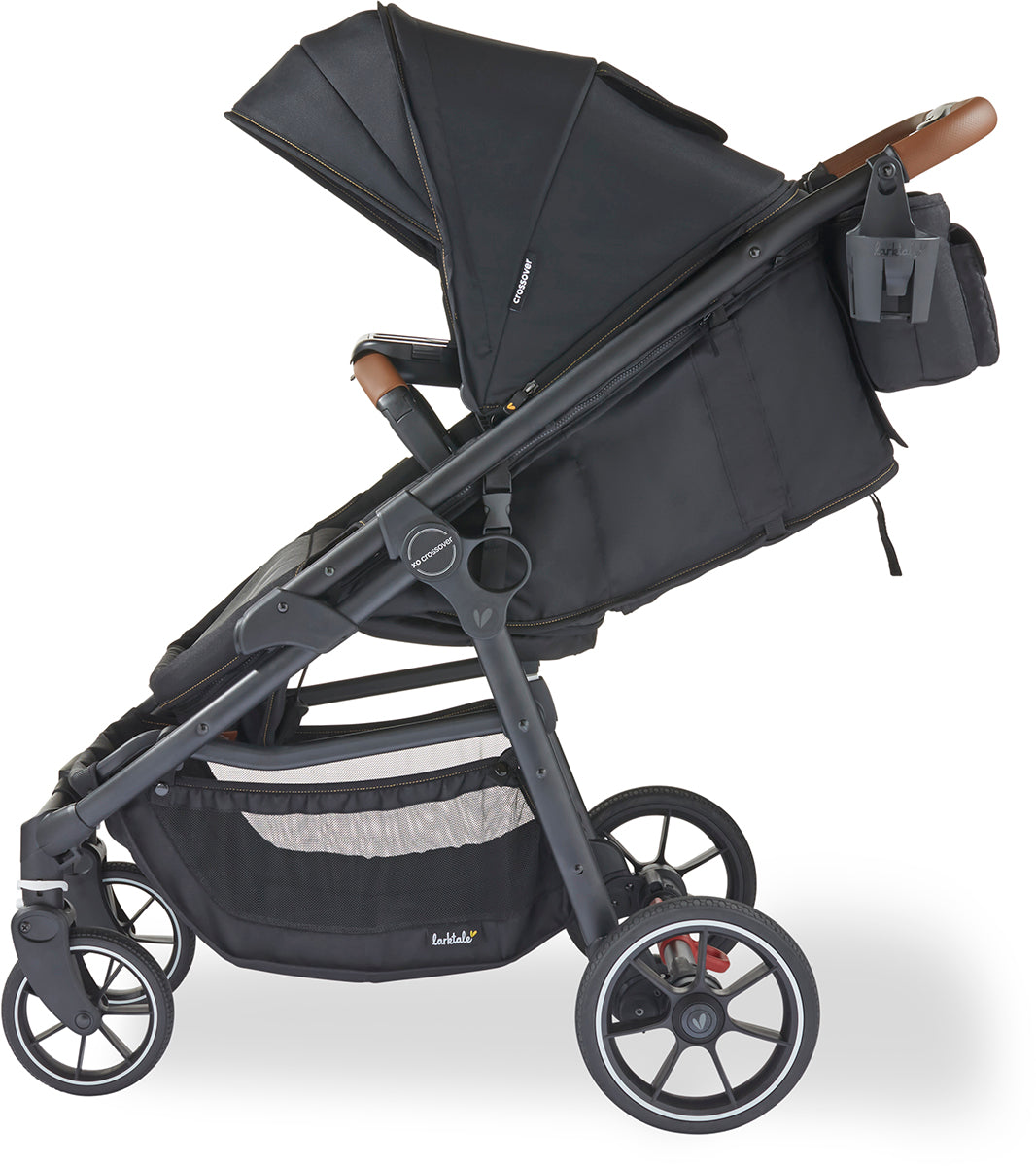 Larktale Crossover V2 (2 Seater) Convertible Stroller Wagon - Byron Black