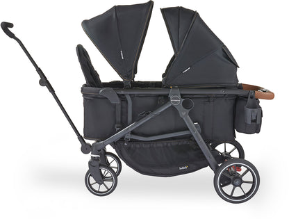 Larktale Crossover V2 (2 Seater) Convertible Stroller Wagon - Byron Black