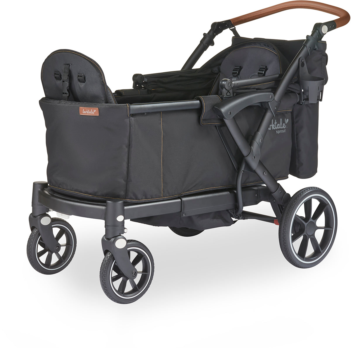 Larktale Sprout V2 Single-to-Double Stroller Wagon - Byron Black