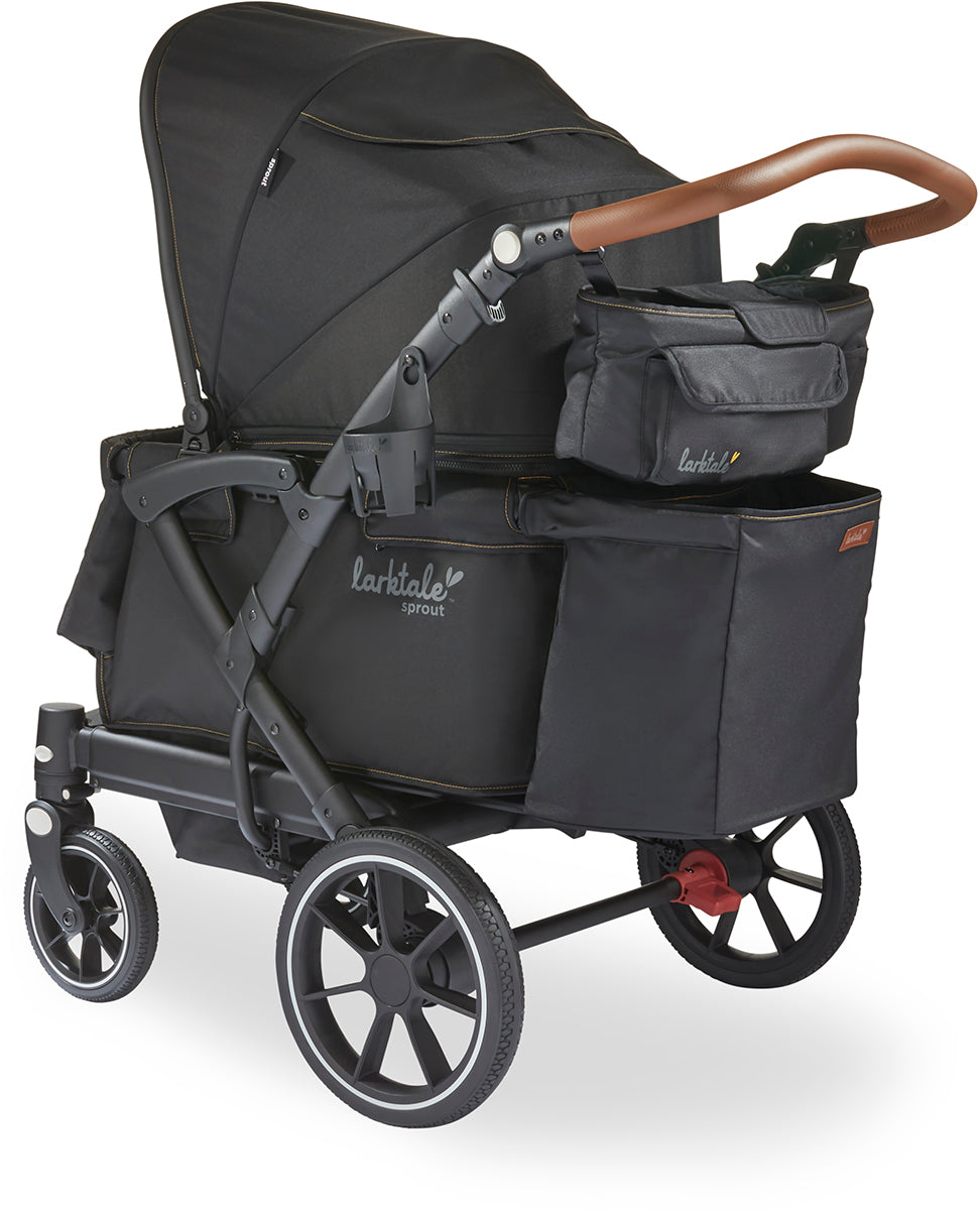 Larktale Sprout V2 Single-to-Double Stroller Wagon - Byron Black