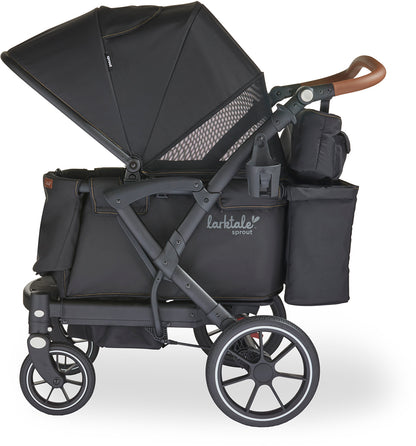 Larktale Sprout V2 Single-to-Double Stroller Wagon - Byron Black