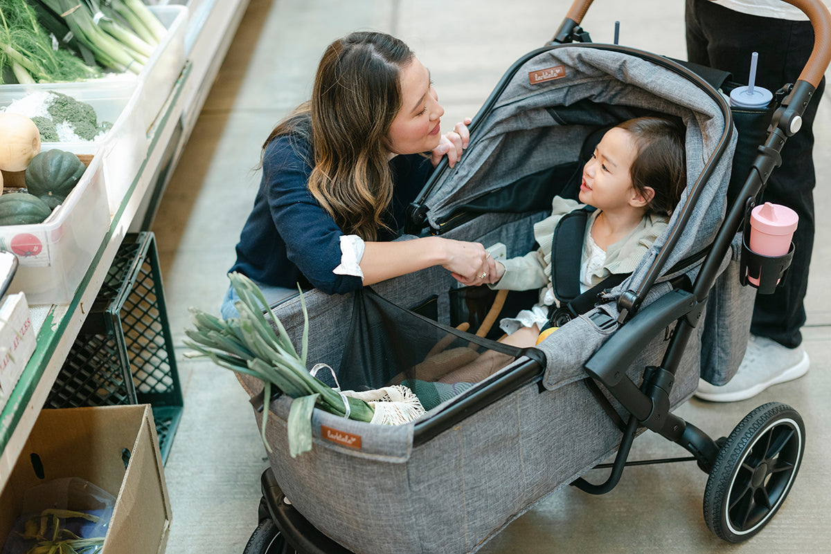 Larktale Sprout V2 Single-to-Double Stroller Wagon - Byron Black