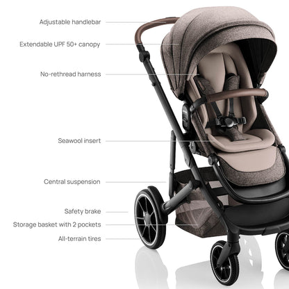 Romer Tura Complete Newborn Travel System Bunde - Truffle