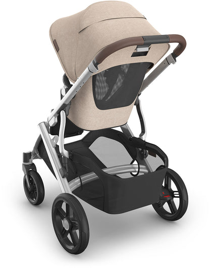 UPPAbaby Vista V3 Single-to-Double Stroller - Declan (Oat Melange / Silver Frame / Chestnut Leather)